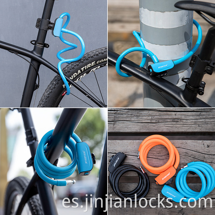 Accesorios al por mayor de cable de acero de acero cubierto de acero de acero de PVC Proteger la seguridad de la bicicleta